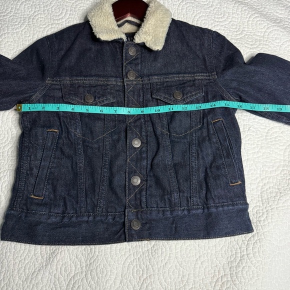 GAP Denim Jacket Sherpa Western stich size Small - Picture 10 of 13